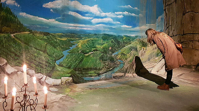 Wandmalerei im Gewölbekeller